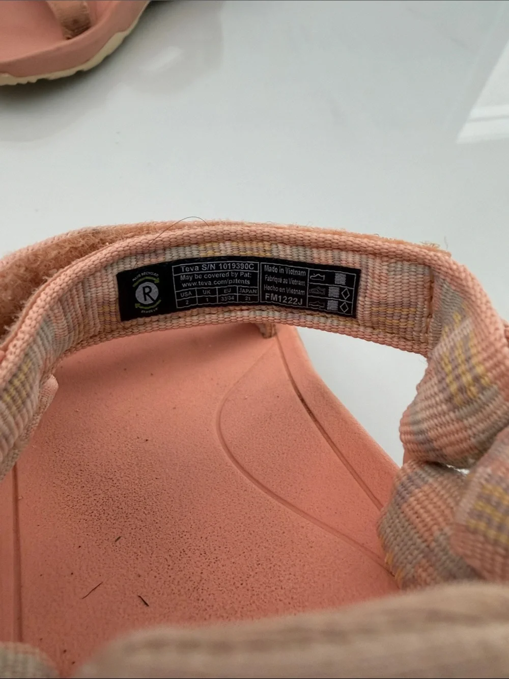 Teva Pink Coral Adjustable Strap Sandals